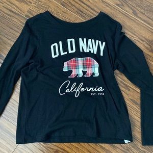 Girls Black Long Sleeve Shirt